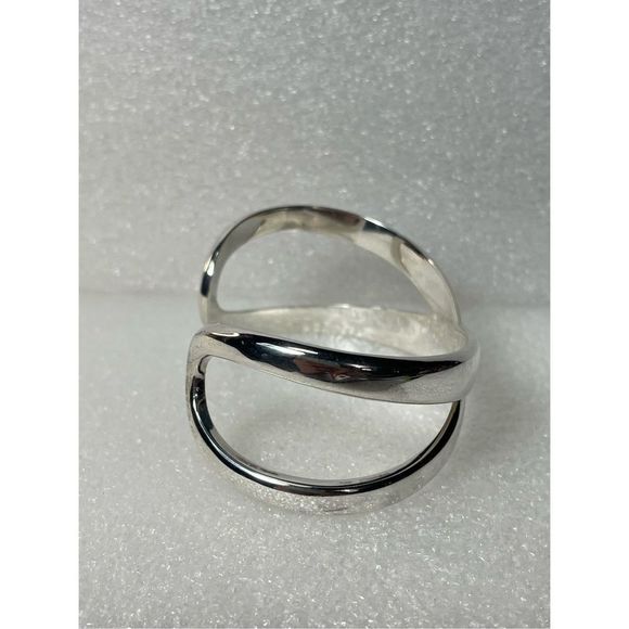 Vintage James Avery Solid 925 Sterling Silver Crossover Infinity Design Cuff Ban - Picture 7 of 11